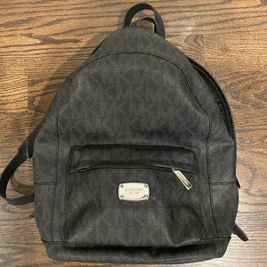 Michael Kors Backpack- Black w/ Light Gray Insignia